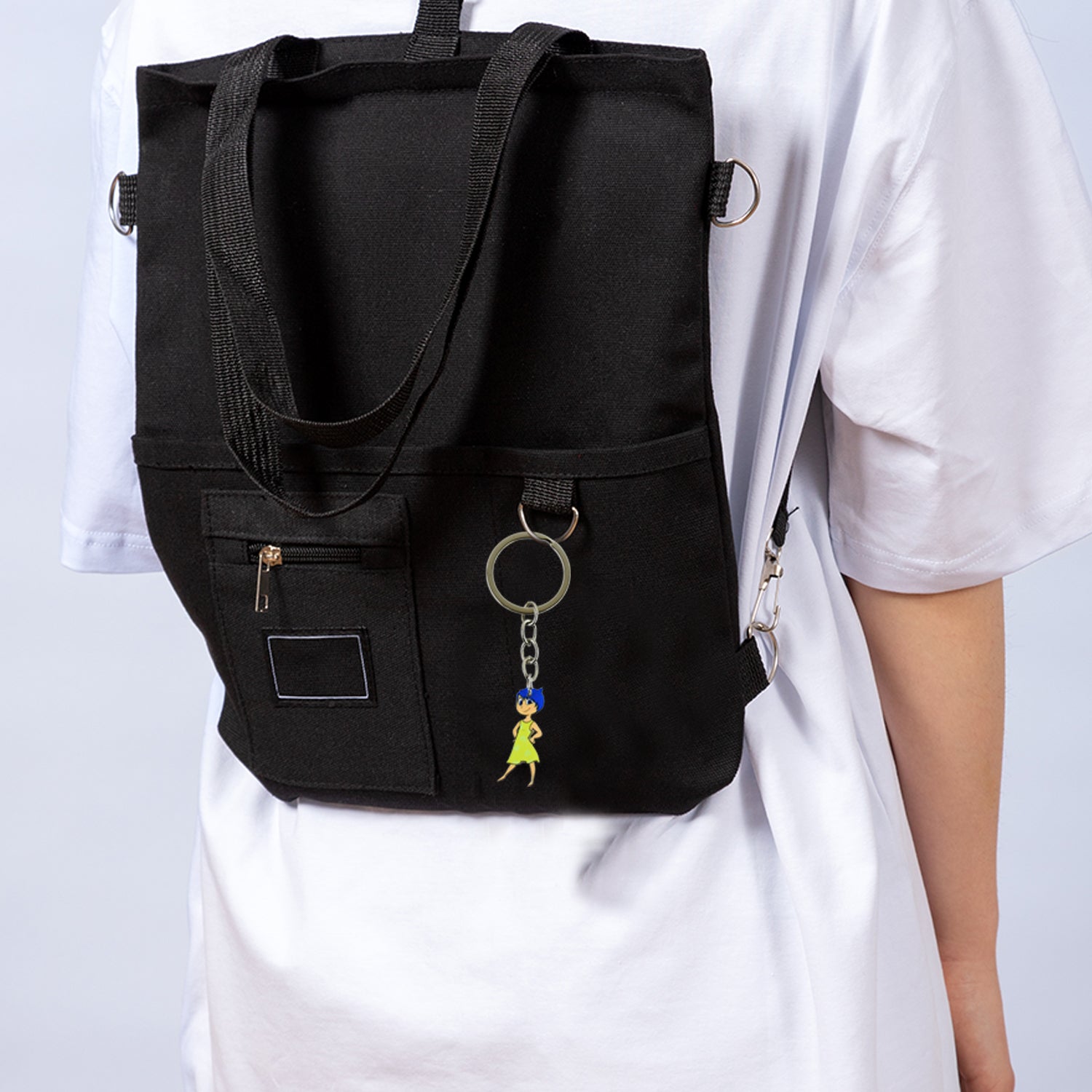 Cartoon Character Soft PVC Keychain with Haired Girl Design (1 Pc) Cartoon Character Soft PVC Keychain with Haired Girl Design (1 Pc)